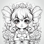 Mystical Kawaii Fairy Coloring Pages 4