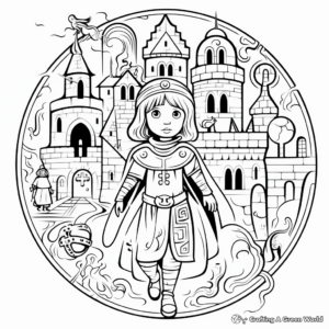 Mystical Medieval Sorcery Coloring Pages 2