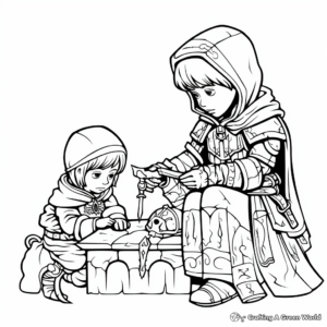 Mystical Medieval Sorcery Coloring Pages 3