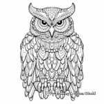 Mystical Snowy Owl Coloring Sheets 1