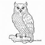 Mystical Snowy Owl Coloring Sheets 3