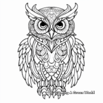 Mystical Snowy Owl Coloring Sheets 4