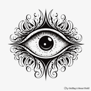 Mystical Turkish Evil Eye Coloring Pages 2