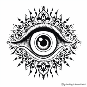 Mystical Turkish Evil Eye Coloring Pages 4