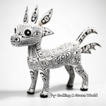 Mythical Alebrije Unicorn Coloring Pages 1