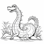 Mythical Loch Ness Monster (Plesiosaurus) Coloring Pages 2