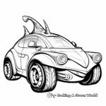 Mythical Unicorn Car Coloring Pages 2