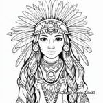 Native American Boho Rainbow Coloring Pages 2