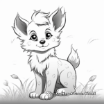 Nature Background Anime Wolf Pup Coloring Pages 1