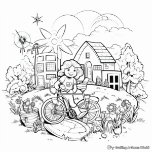 Nature-friendly Recycle & Environment Coloring Pages 4