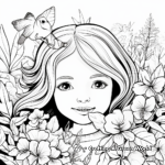 Nature-Infused Aesthetic Coloring Pages 1