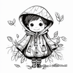 Nature-Inspired Leafy Raincoat Coloring Pages 3