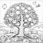 Nature-Inspired Trees and Fruits Creation Coloring Pages 2