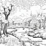 Nature Scene with Honeycomb Coloring Pages 1