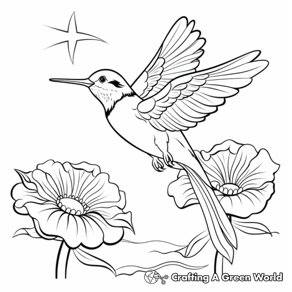 Ruby Throated Hummingbird Coloring Pages - Free &amp; Printable!