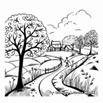 Nature walks: Spring Scene Coloring Pages 2