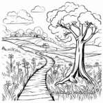 Nature walks: Spring Scene Coloring Pages 4