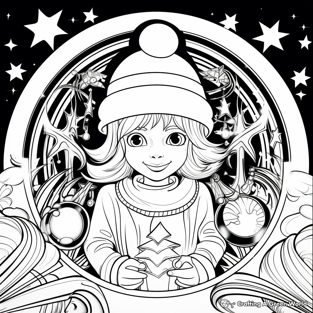Neon Christmas Light Coloring Pages 2