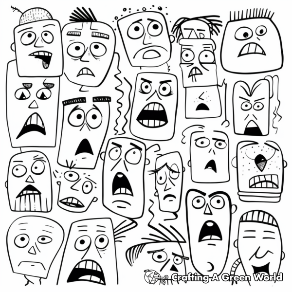 Emotions Coloring Pages - Free &amp; Printable!