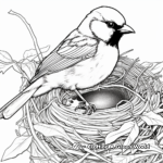 Nest of Black Capped Chickadees Coloring Pages for Naturalists 2