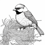 Nest of Black Capped Chickadees Coloring Pages for Naturalists 3