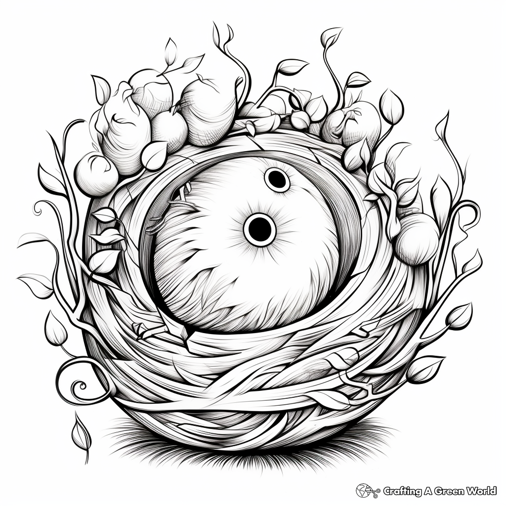 Nests from Around the World Coloring Pages 2