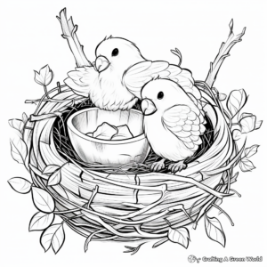 Nests from Around the World Coloring Pages 3