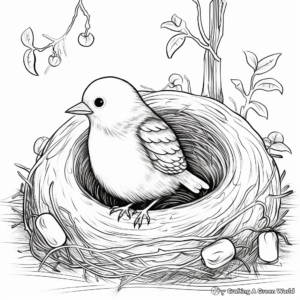 Nests from Around the World Coloring Pages 4