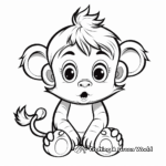 New Year Baby Girl Monkey Coloring Pages 3