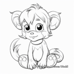 New Year Baby Girl Monkey Coloring Pages 4