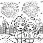New Year’s Fireworks Coloring Pages 2