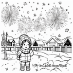 New Year’s Fireworks Coloring Pages 4