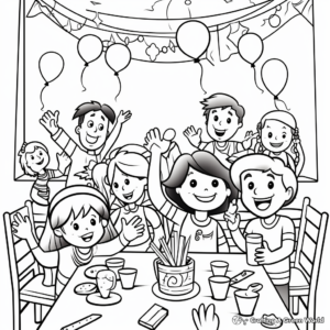 New Year's Eve Party Coloring Pages 1