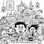 New Year's Eve Party Coloring Pages 2