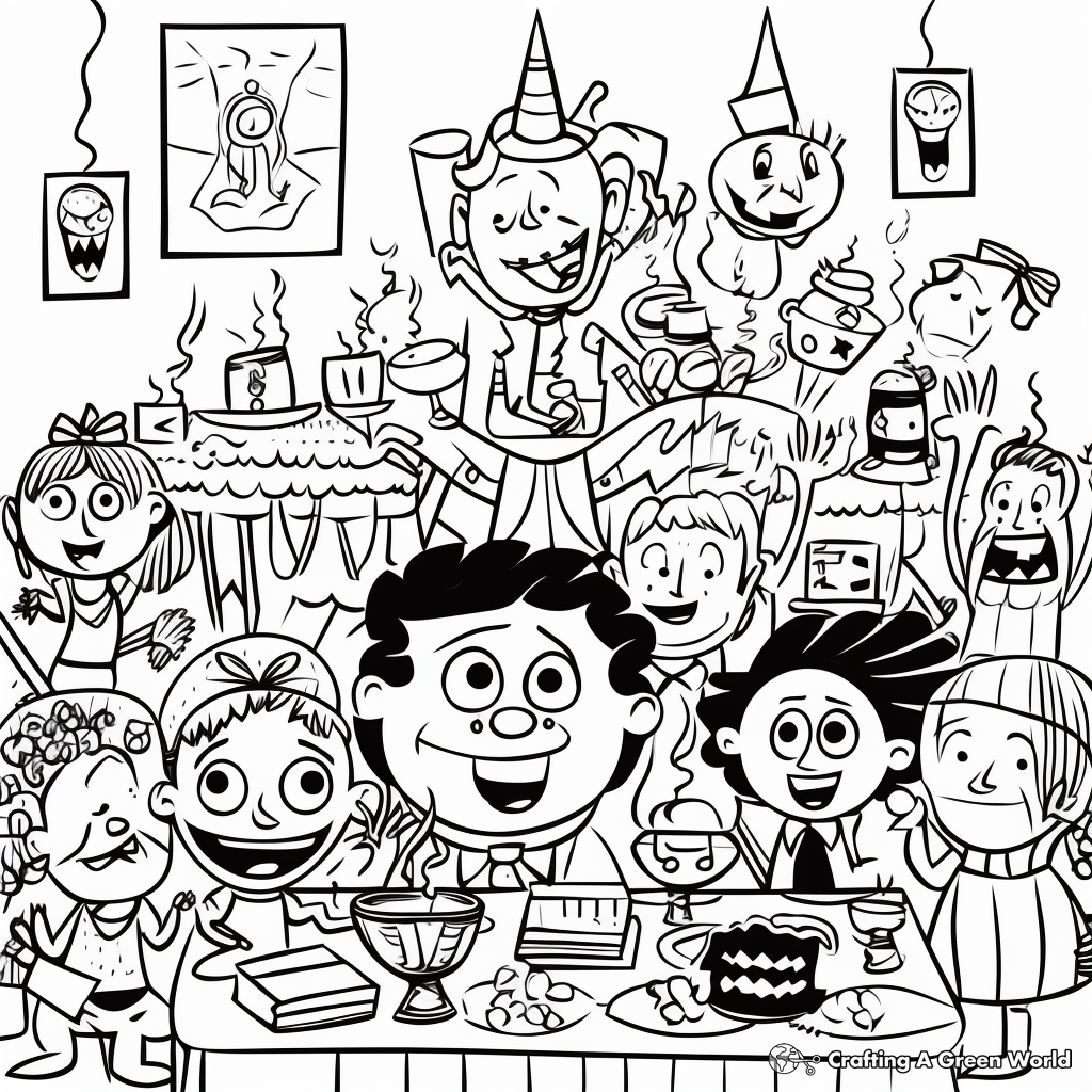 New Year's Eve Party Coloring Pages 2