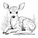 Newborn Fawn Lying Down Coloring Pages 2