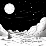Night Sky with Nebulas: Space-Scene Coloring Pages 1