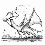 Night-Time Pteranodon Coloring Pages 4