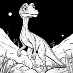 Night Vision Compysognathus Coloring Pages 2