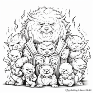 Nightmarish Monster Coloring Pages: Mummies, Werewolves, and Ghouls 4