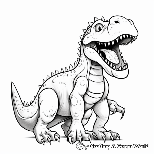 Scary Dinosaur Coloring Pages - Free &amp; Printable!