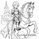 Noble St. George and the Dragon Coloring Pages 3