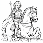 Noble St. George and the Dragon Coloring Pages 4