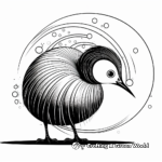 Nocturnal Kiwi Bird Coloring Pages 3