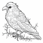 Nordic Mythology Raven Coloring Pages 1