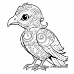 Mitología nórdica Páginas para colorear de cuervos 4