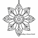 Nordic-Style Snowflake Ornament Coloring Pages 2