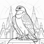 Northern Hobby Falcon in Habitat Coloring Pages 3