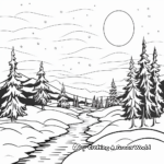 Northern Lights Winter Solstice Coloring Pages 1