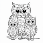 Northern Spotted Owl Family Coloring Pages for Therapeutic Purposes 2